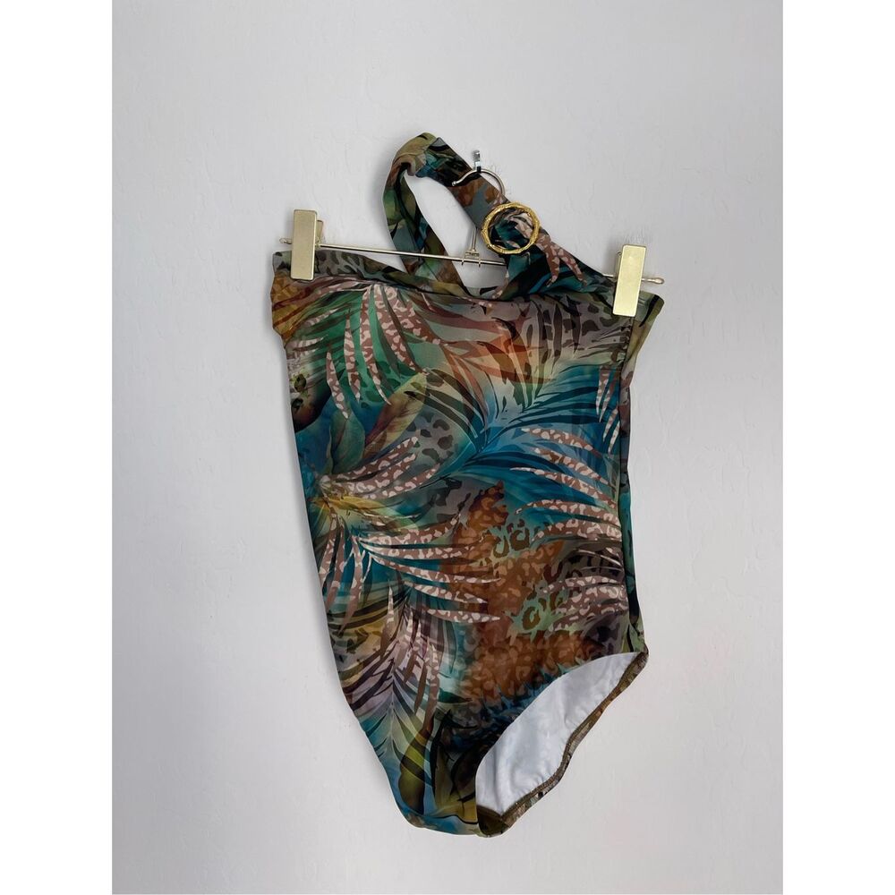 AMORESSA BY MIRACLESUIT Cameroon One Piece Swimsuit Size 10 MWT